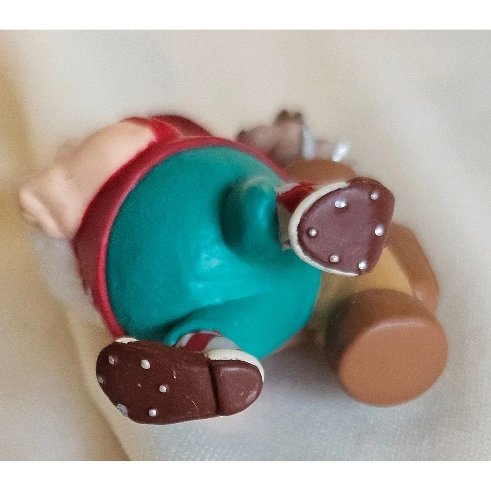 VTG 2001 Hallmark Golfing Santa Ornament Red Teal Keepsake Miniature Figurine